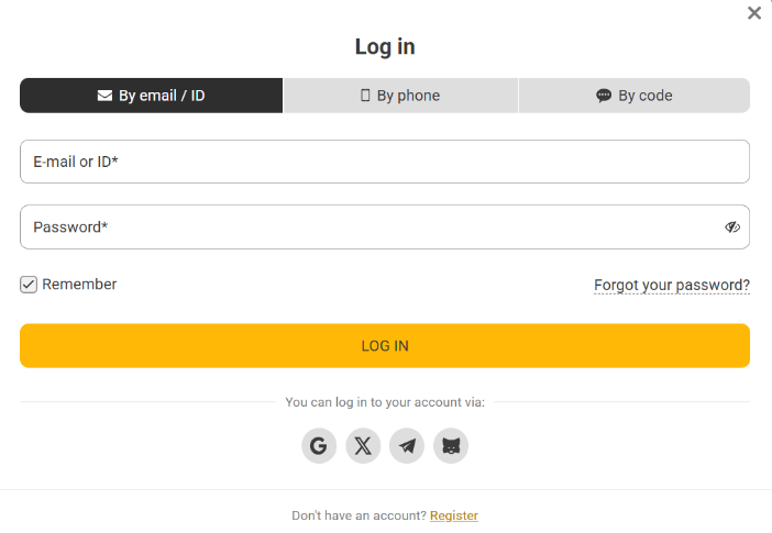 MelBet Login Options